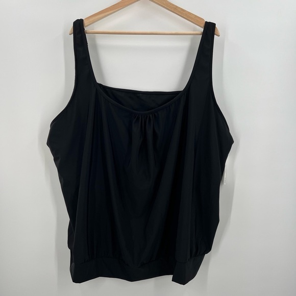 Black Bathing Suit Top Size 34W  NEW - Picture 1 of 5